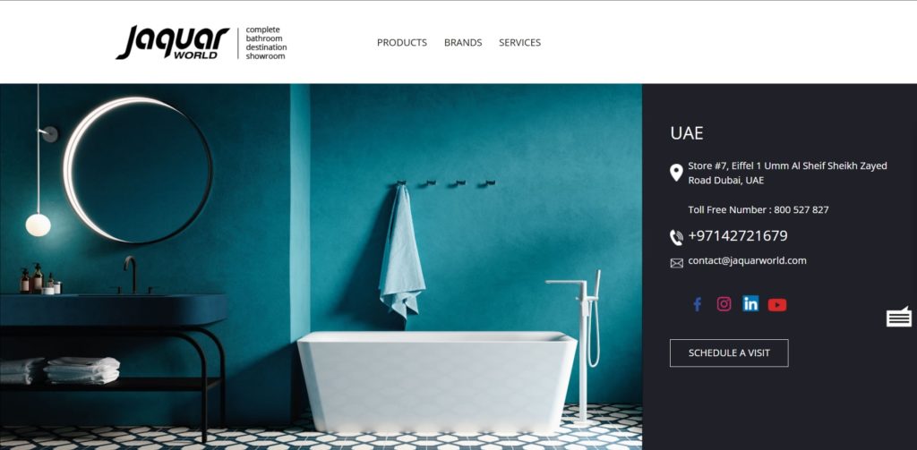 Jaquar World Dubai's Homepage