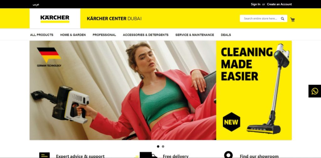 Kärcher Center Dubai's Homepage
