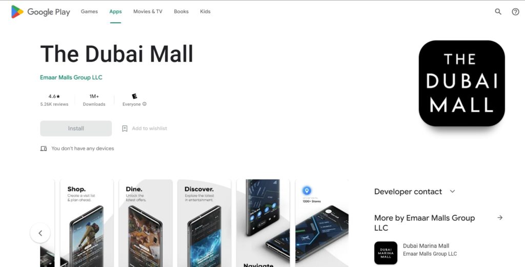 Navigating with the Dubai Mall App