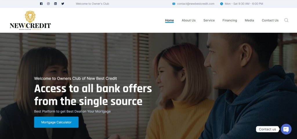 New Best Credit's Homepage