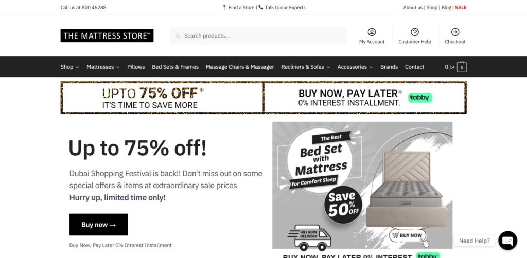The Mattress Store's Homepage