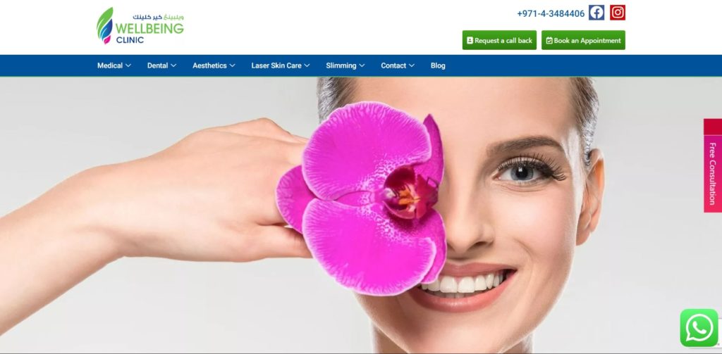 Wellbeing Clinic's Homepage