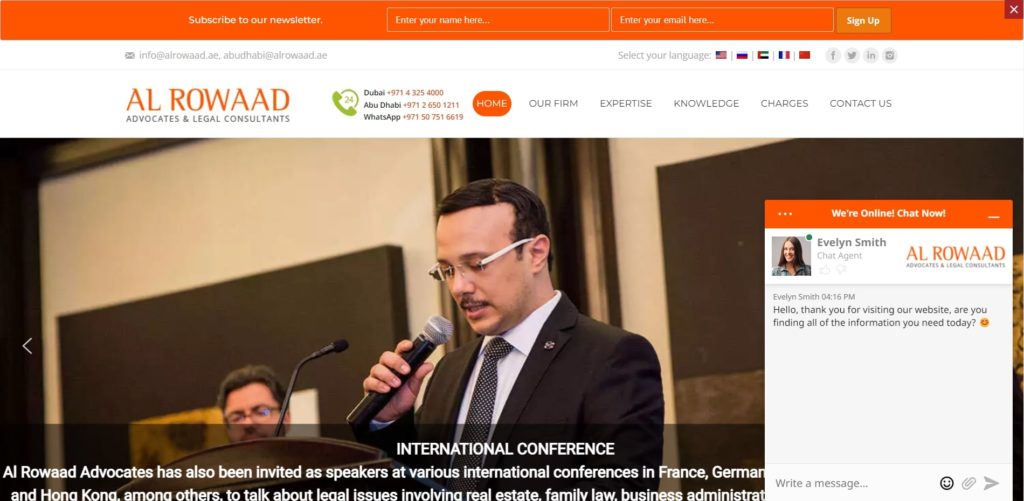 Al Rowaad Advocates & Legal Consultants Homepage