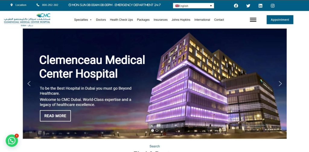 Clemenceau Medical Center Hospital's Homepage