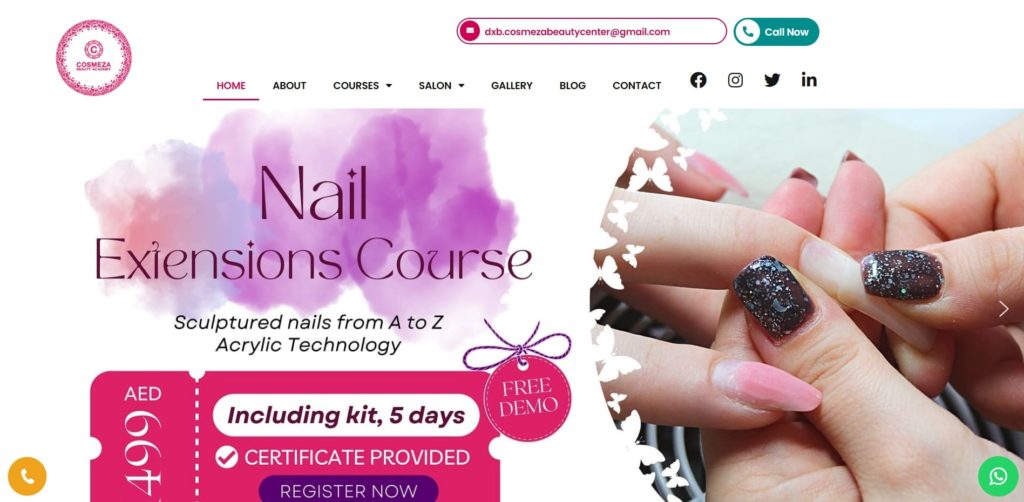 Cosmeza Beauty Academy's Homepage