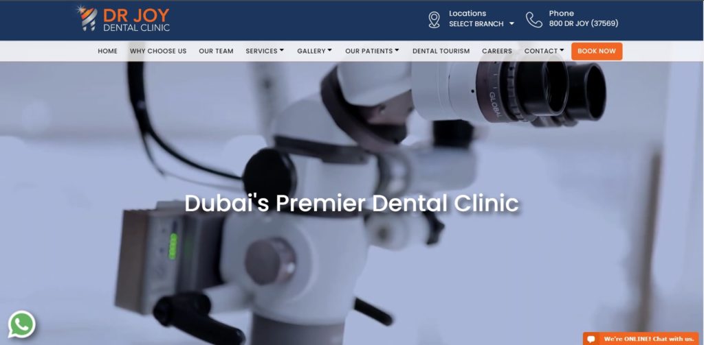 Dr. Joy Dental Clinic's Homepage
