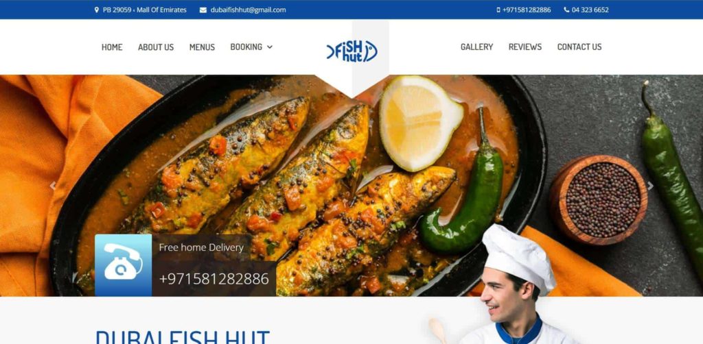 Fish Hut Restaurant' Homepage