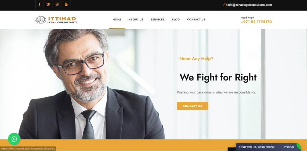 Ittihad Legal Consultants Homepage