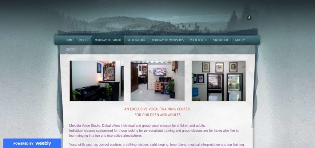 Melodia Voice Studio Homepage