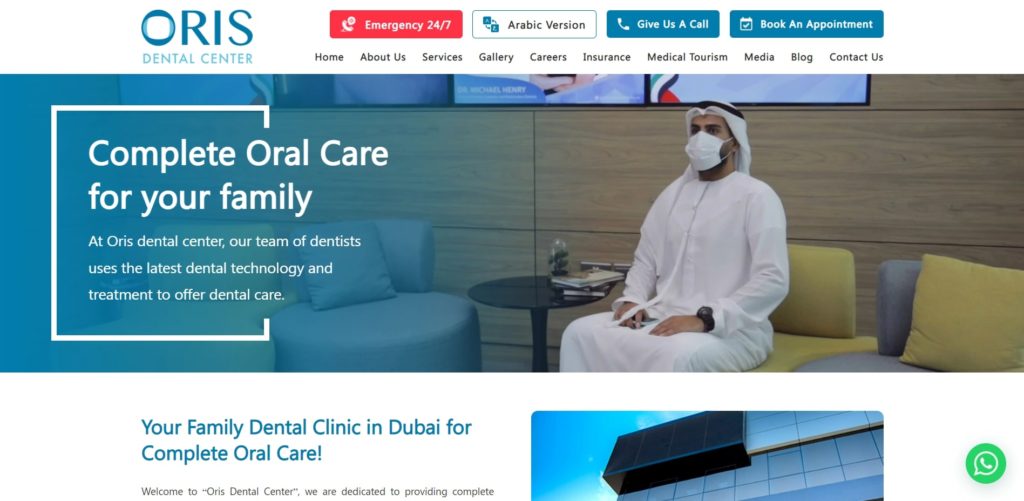 Oris Dental Center's Homepage