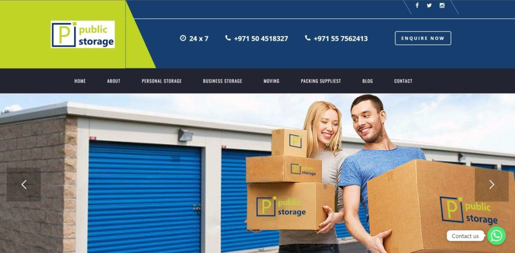 Public Storage's Homepage