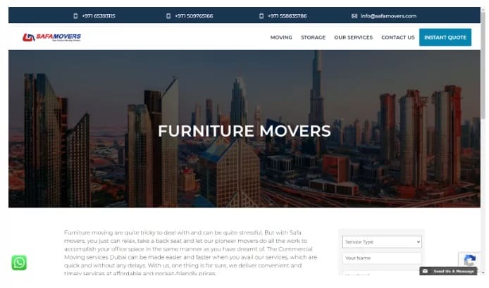 Safa Movers Homepage
