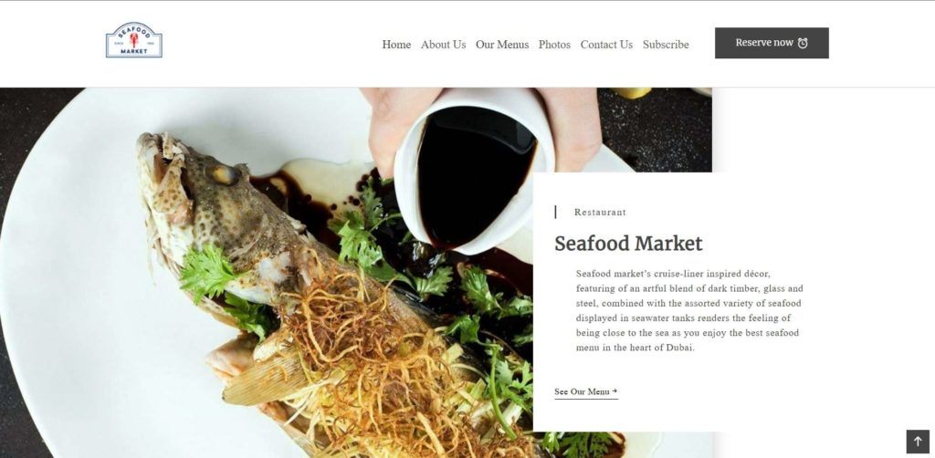 Seafood Market Dubai' Homepage