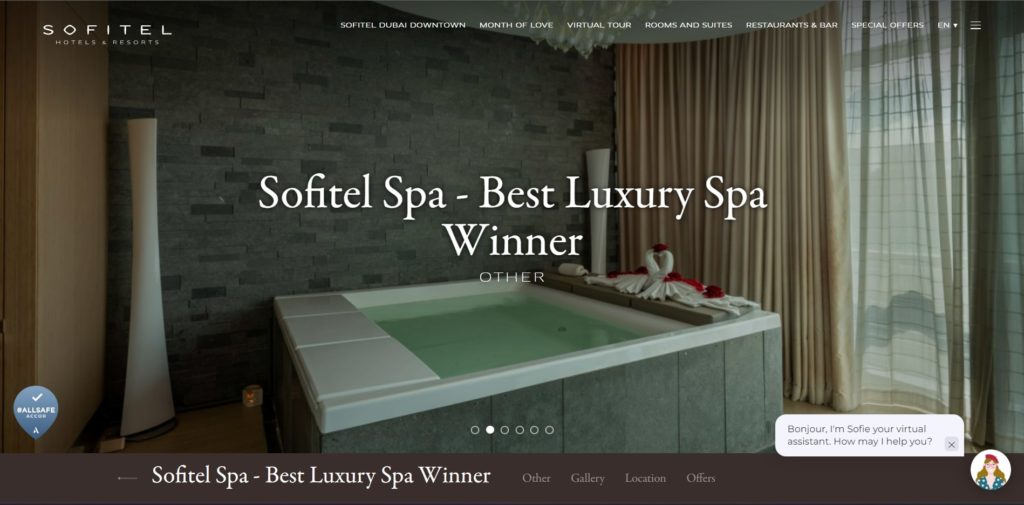Sofitel Spa's Homepage