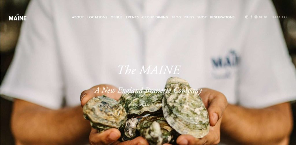 The Maine Oyster Bar & Grill' Homepage