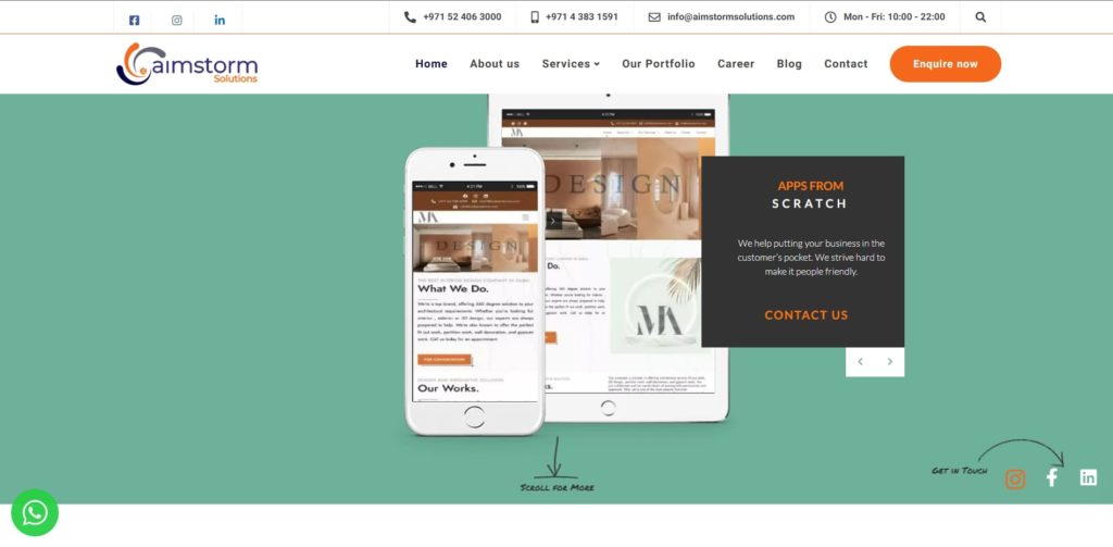 Aimstorm Solutions Homepage