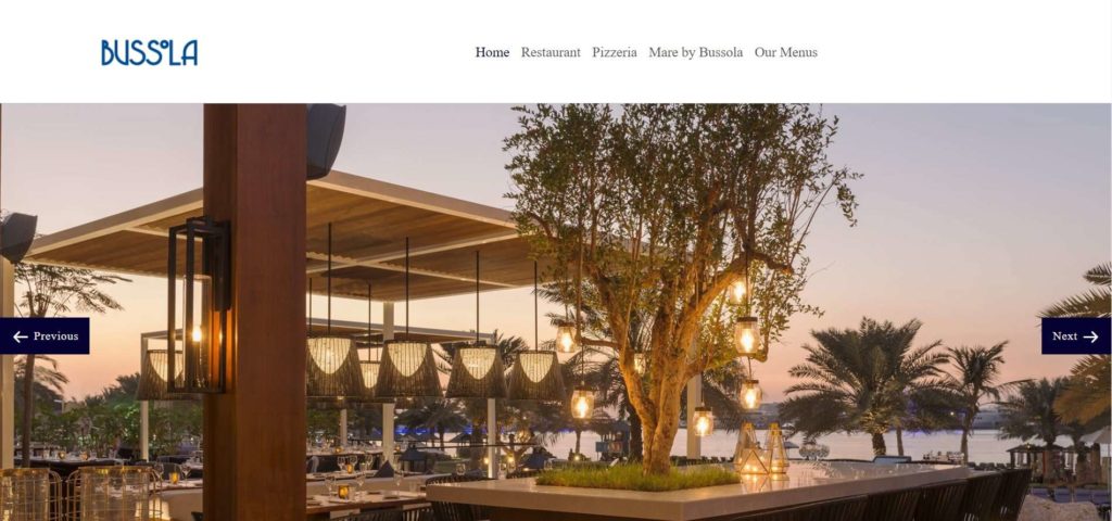 Bussola Italian Restaurant's Homepage