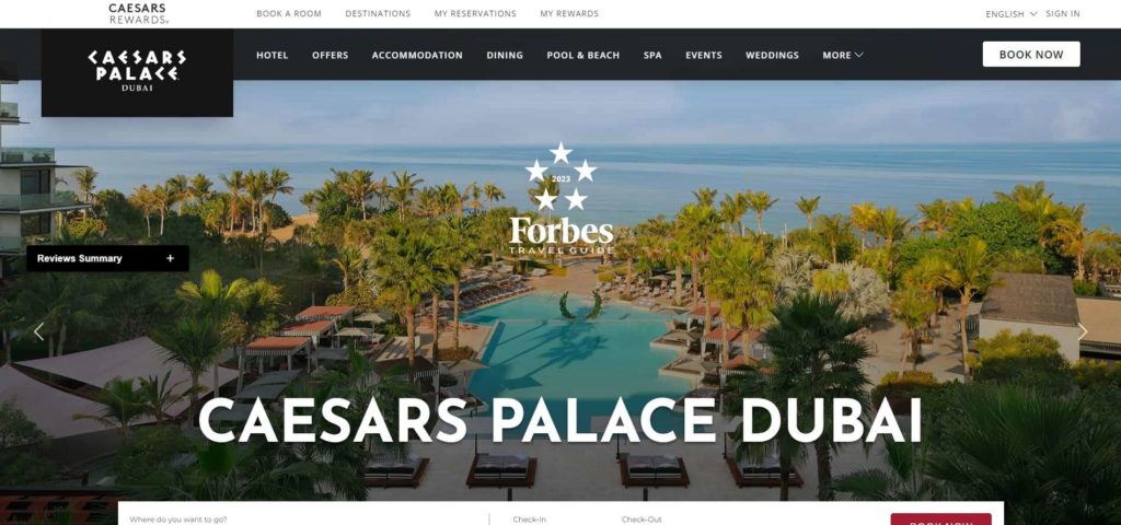 Caesar’s Palace Dubai's Homepage