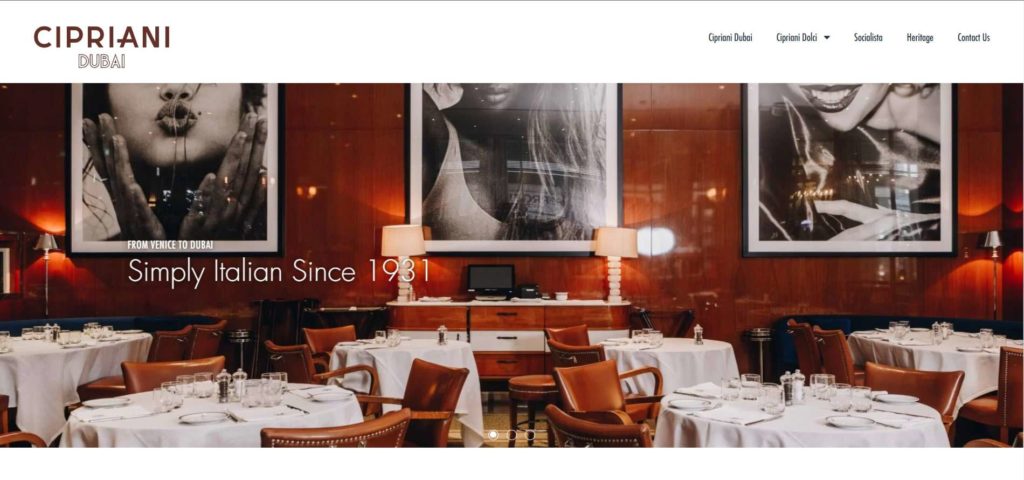 Cipriani Dubai's Homepage