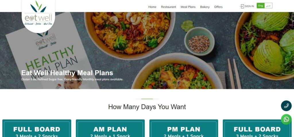 Eat Well's Homepage