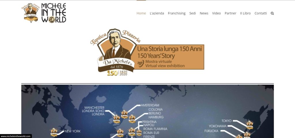 L’Antica Pizzeria Da Michele's Homepage