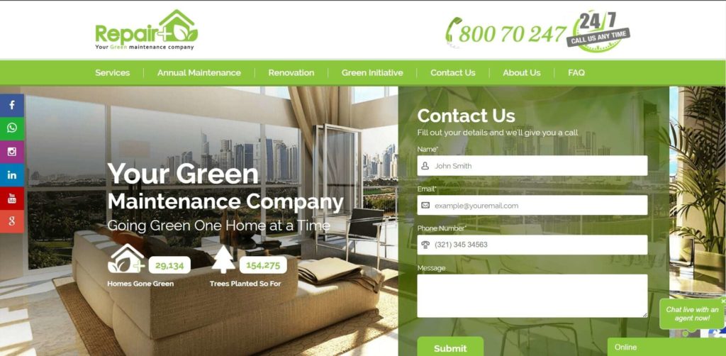 Repair+ LLC's Homepage