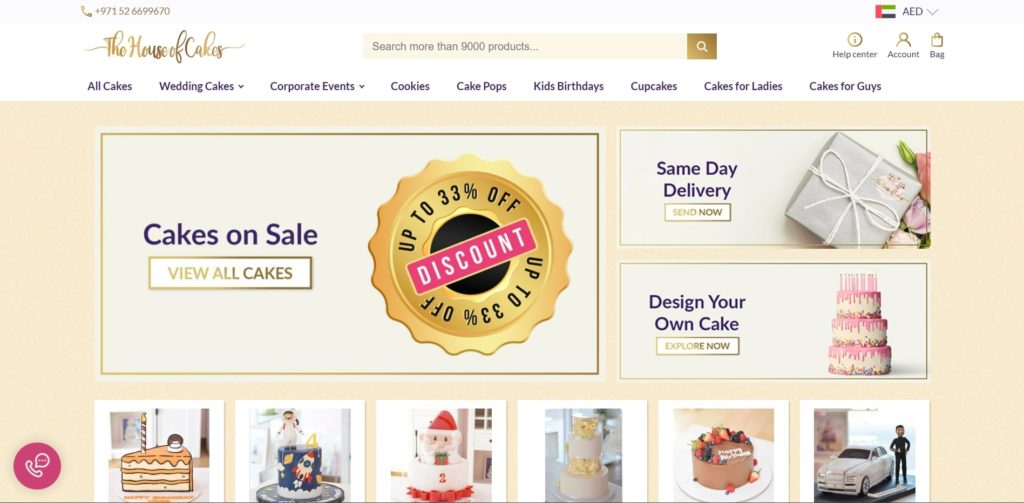 The House of Cakes Bakery's Homepage