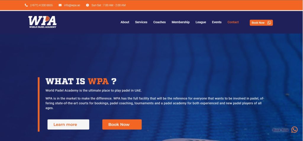World Padel Academy's Homepage