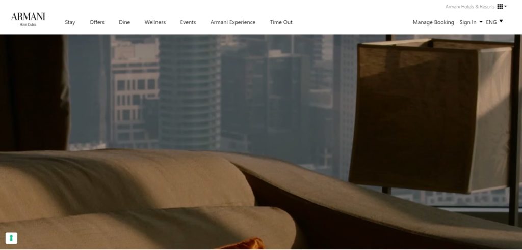Armani Ristorante's Homepage