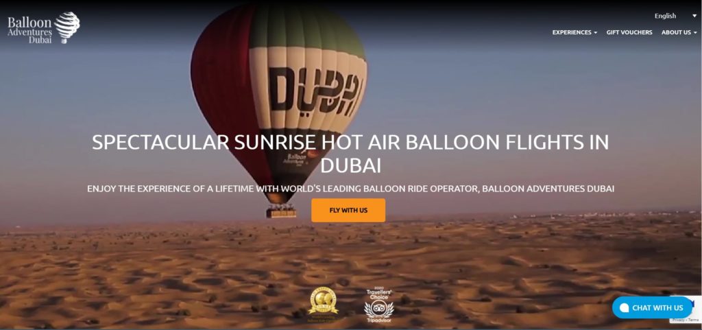 Balloon Adventures Dubai's Homepage