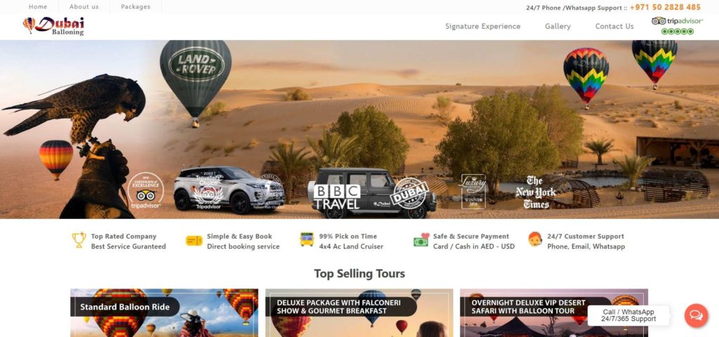 Dubai Ballooning's Homepage