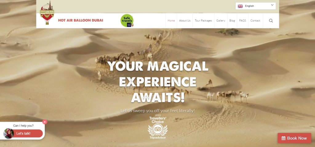 Hot Air Balloon Dubai's Homepage