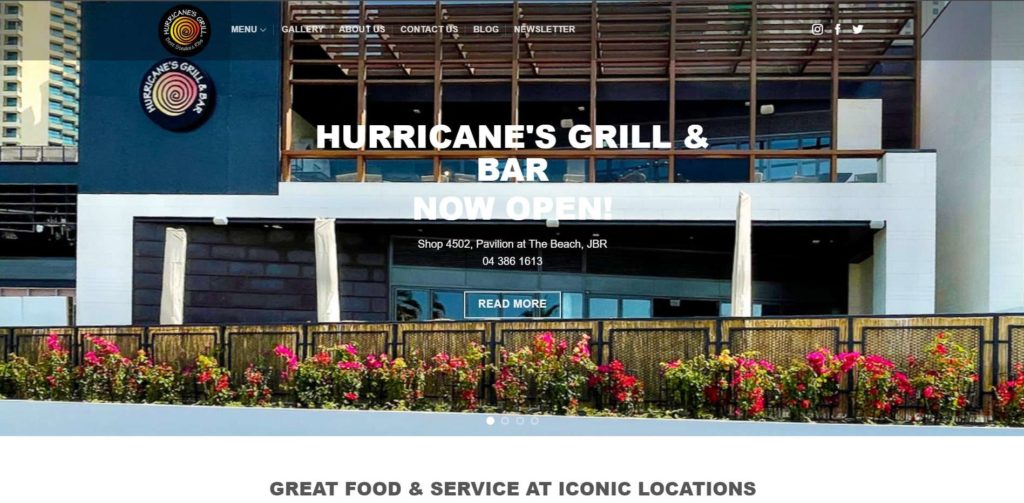 Hurricane’s Grill's Homepage