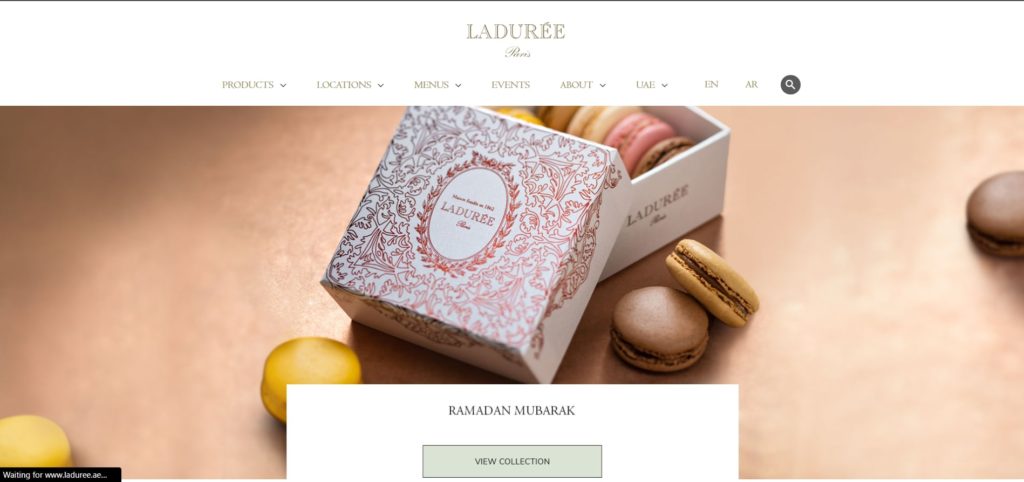 Ladurée's Homepage