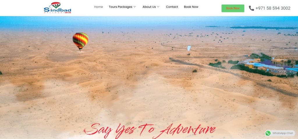 Sindbad Balloons Homepage