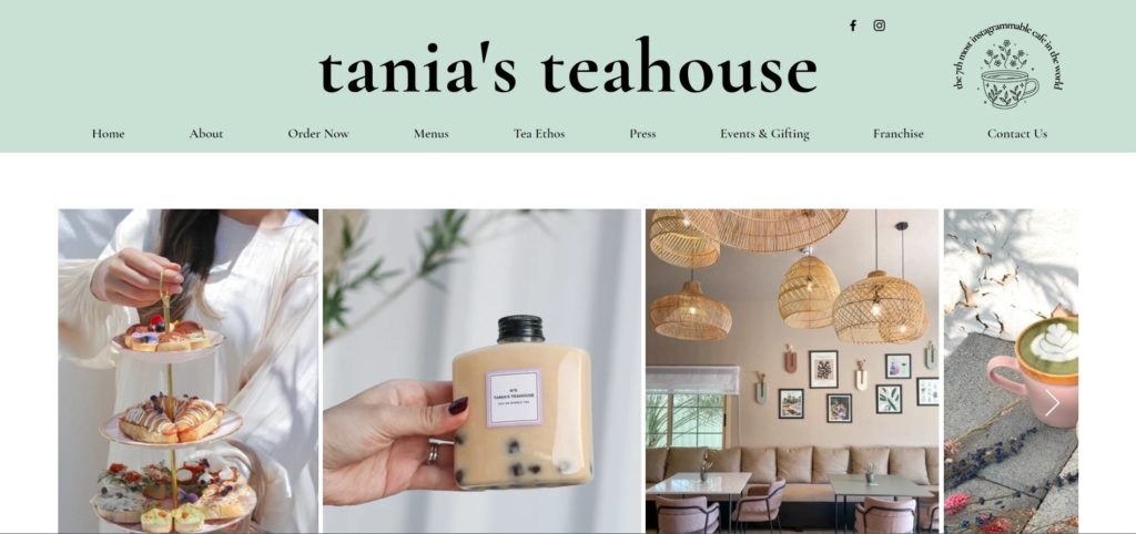 Tania’s Teahouse's Homepage