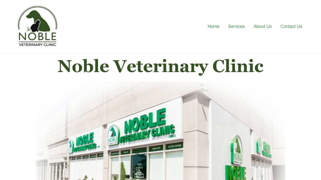 Noble Veterinary Clinic's Homepage