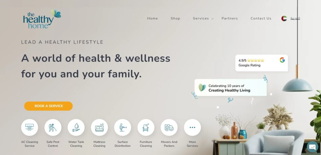 The Healthy Home UAE's Homepage