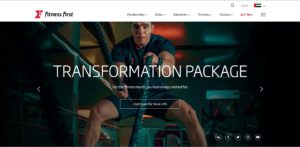 Fitness First's Homepage