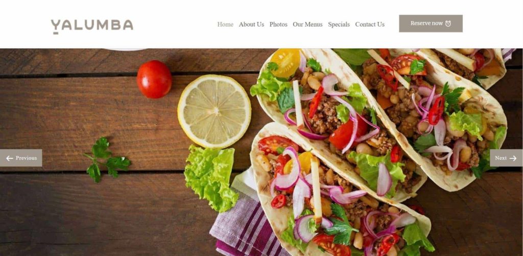 Get a nice meal from down under at Yalumba