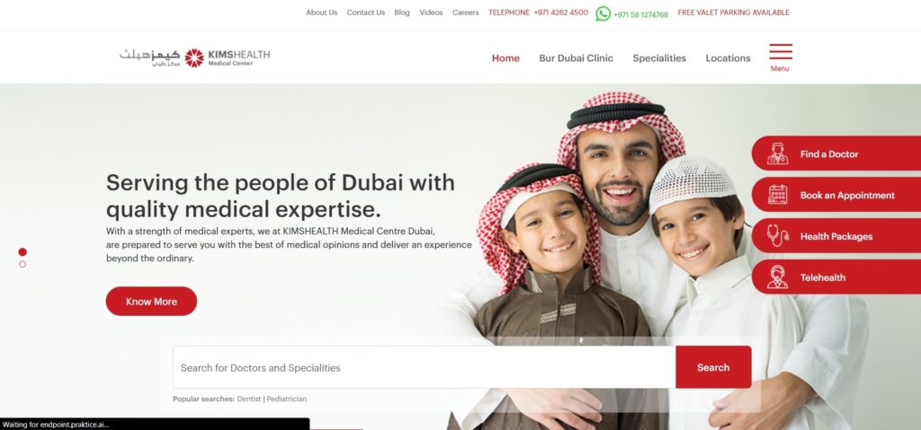 KIMSHEALTH Medical Center's Homepage
