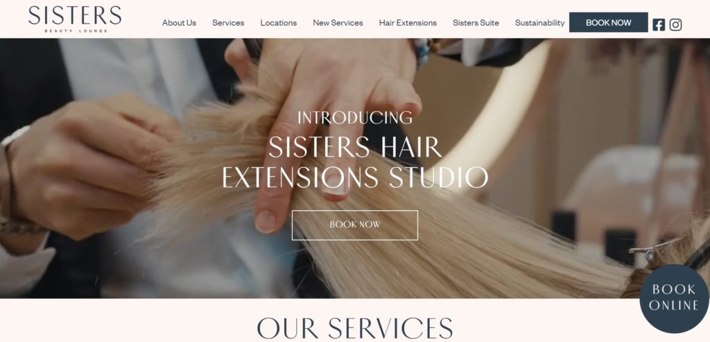 Sister’s Beauty Lounge's Homepage