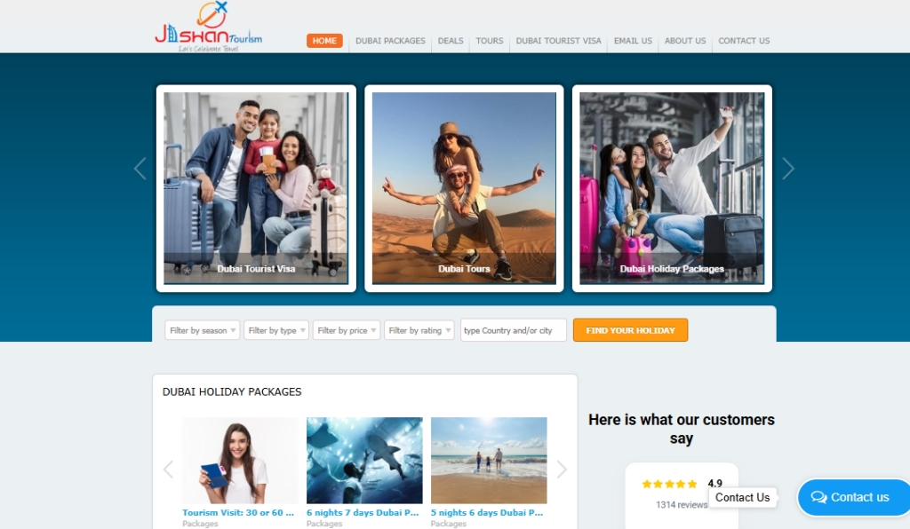 jashan tourism homepage