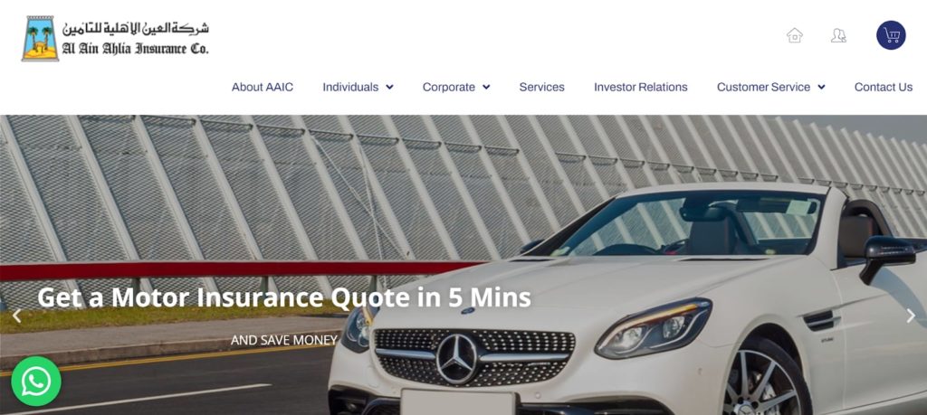Al Ain Ahlia Insurance's Homepage