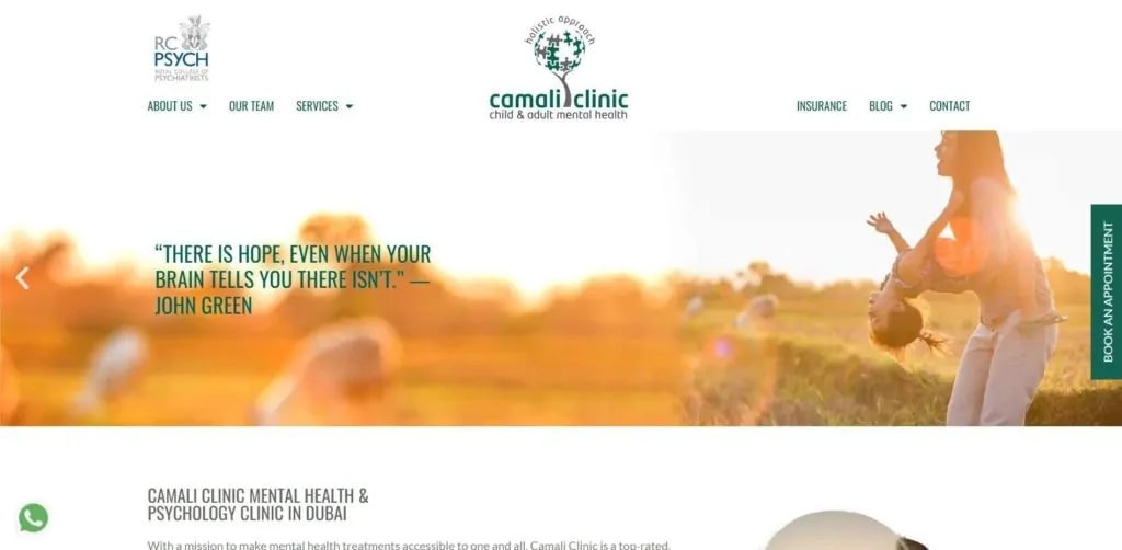Camali Clinic's Homepage
