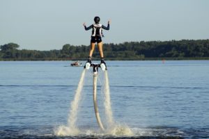 Experience the thrill of Flyboarding at Hydro Water Sports