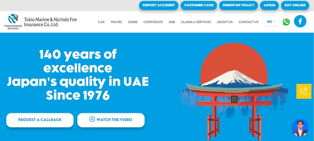 Tokio Marine & Nichido Fire Insurance's Homepage