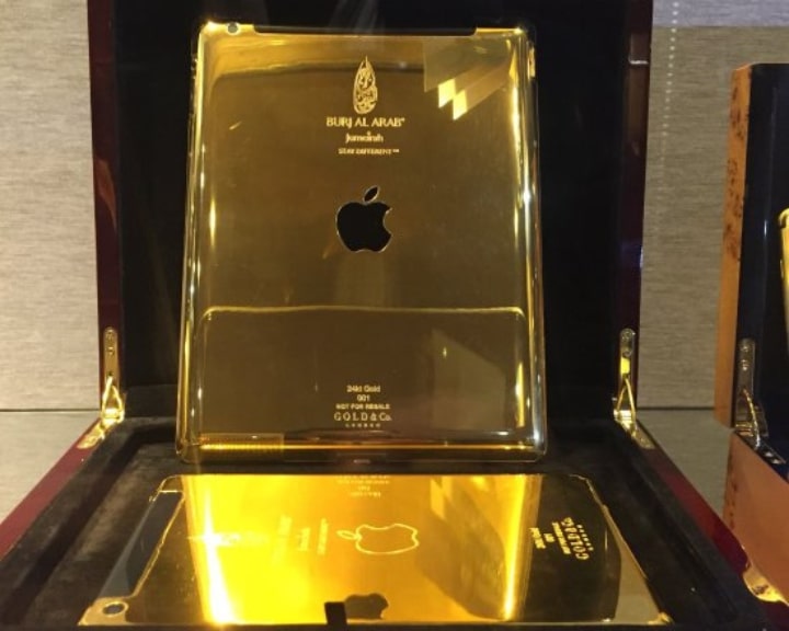 The Burj Al Arab offers a 24-karat gold iPad to its guests