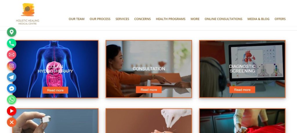 Holistic Healing Medical Centre Homepage