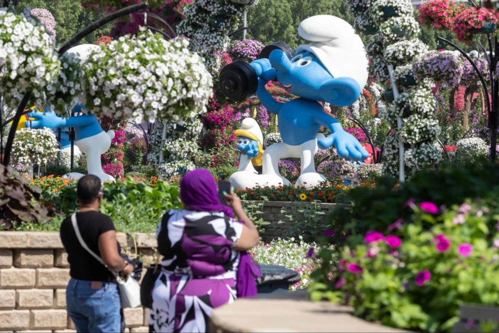 See the Smurfs in Floral Attire